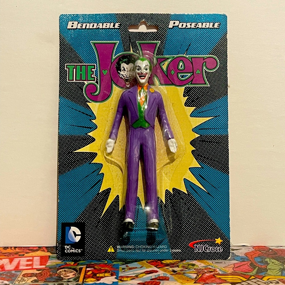 DC Batman classic TV series The Joker Bendable Figure. New and sealed